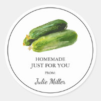Fait maison juste pour vous étiquette de courgette