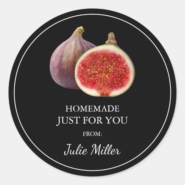 Fait maison juste pour vous étiquette de figues (Devant)