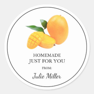 Fait maison juste pour vous étiquette de mangue