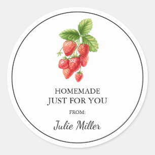 Fait maison juste pour vous étiquette fraise