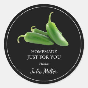 Fait maison juste pour vous étiquette jalapeno