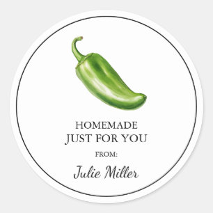 Fait maison juste pour vous étiquette jalapeno