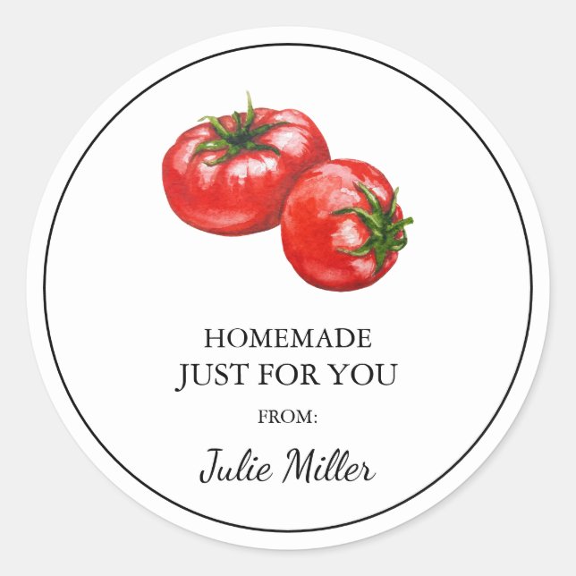 Fait maison juste pour vous étiquette tomate (Devant)