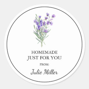 Fait maison juste pour vous lavender étiquette