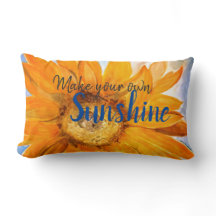 Faites à art de tournesol de soleil le coussin