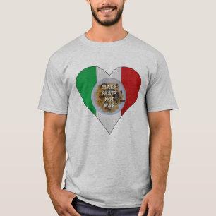 Faites à guerre de pâtes pas le T-shirt italien de