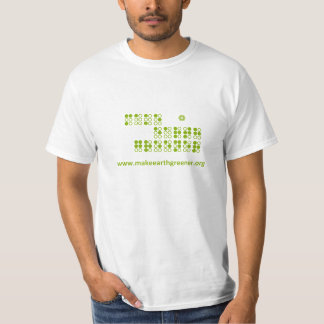faites à la terre un T-shirt braille plus vert