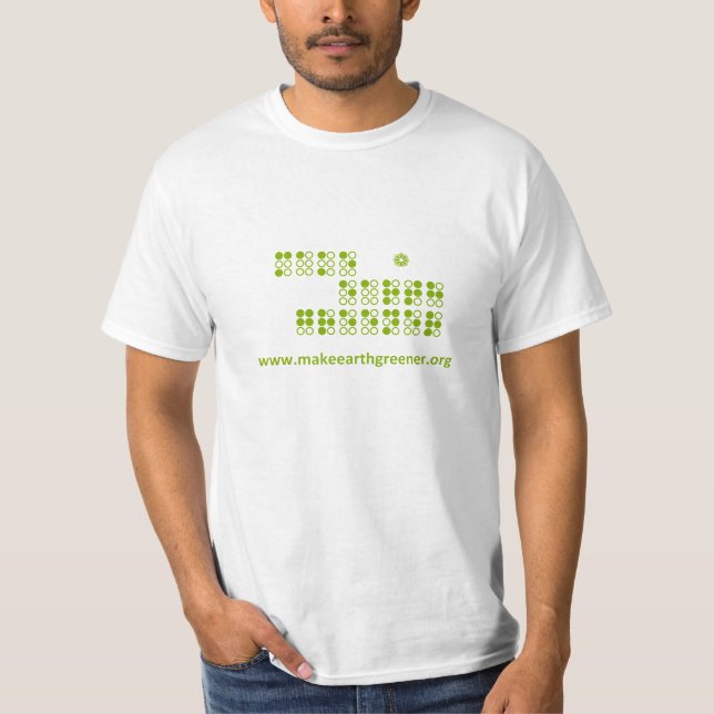 faites à la terre un T-shirt braille plus vert (Devant)