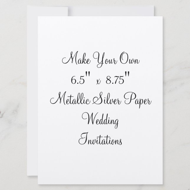 Faites à vos propres invitations de mariage 6,5" x (Devant)