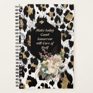 Faites aujourd'hui compter Leopard Floral Planner