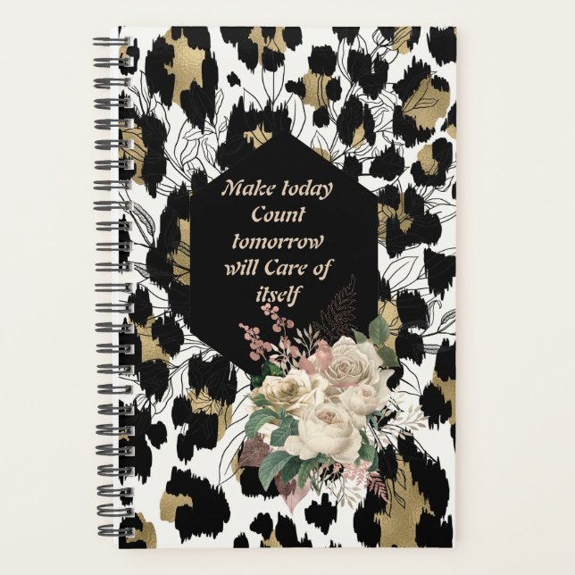 Faites aujourd'hui compter Leopard Floral Planner (Devant)