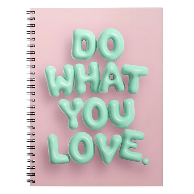 Faites ce que vous aimez pastel esthétique carnet  (Devant)