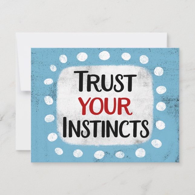 Faites confiance à votre carte de voeux instincts (Devant)