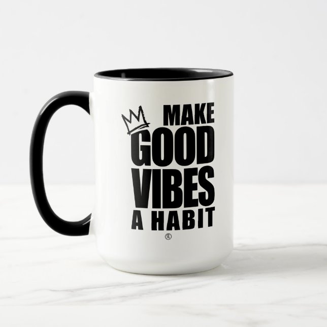 FAITES DE GOOD VIBES UN HABIT | Café Mug (Gauche)