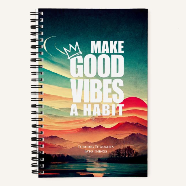 FAITES DE GOOD VIBES UN HABIT | Carnet Spiral (Recto)