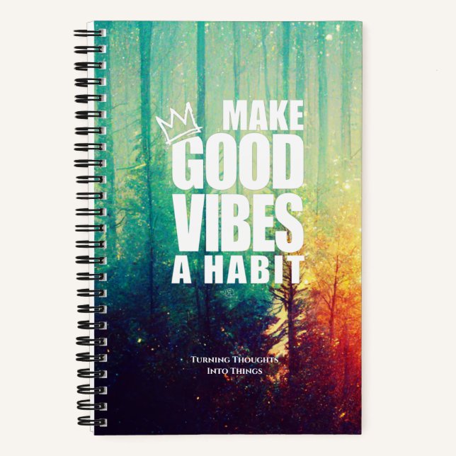 FAITES DE GOOD VIBES UN HABIT | Carnet Spiral (Recto)