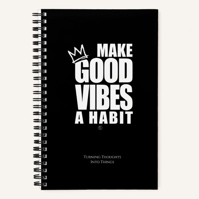 FAITES DE GOOD VIBES UN HABIT | Carnet Spiral (Recto)