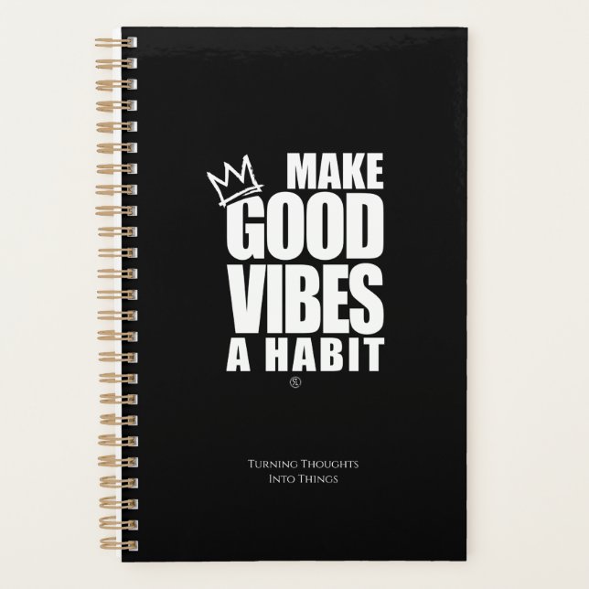 FAITES DE GOOD VIBES UN HABIT | Planificateur Spir (Devant)