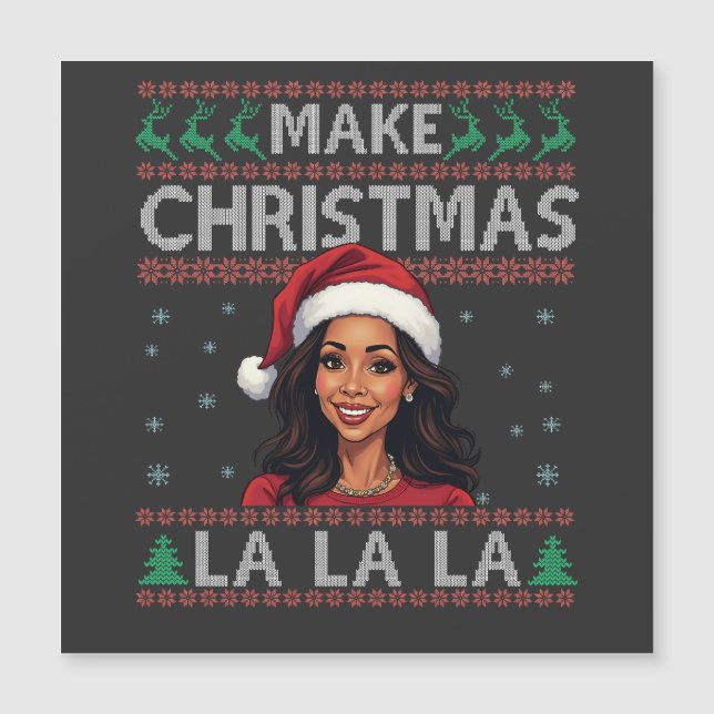 Faites de Noël La La La Ugly Xmas Sweater Kamala  (Devant)