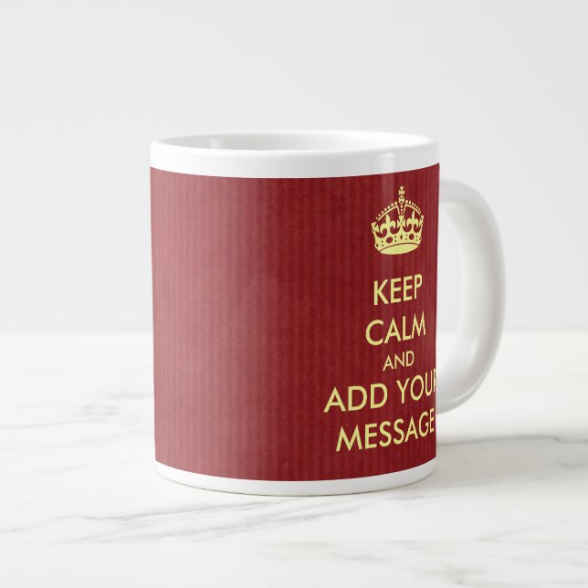 Faites de votre propre Mug Jumbo un peu de calme (Devant droit)