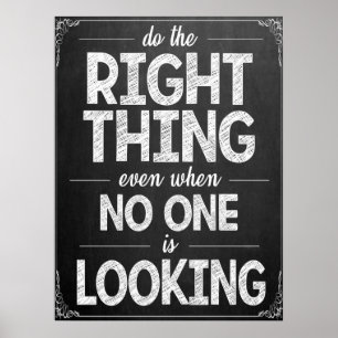 Faites la bonne chose Poster en classe