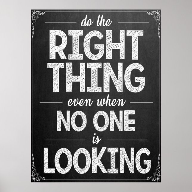 Faites la bonne chose Poster en classe (Devant)