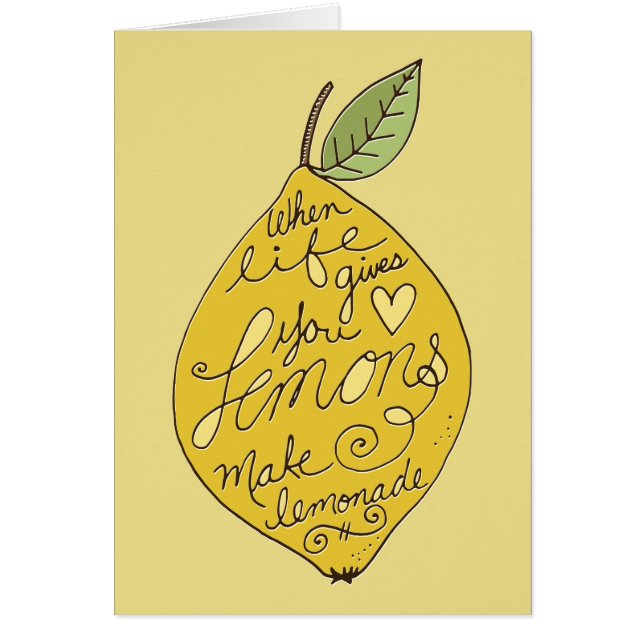 Faites le citron de limonade (Devant)