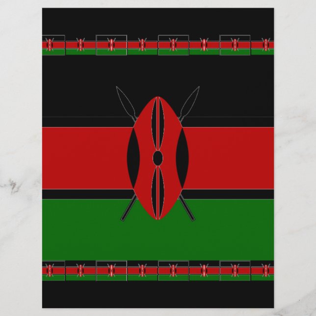 Faites-le Kenyan magnifique Inspirational Flag cou (Devant)