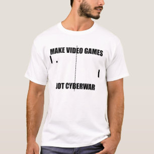 Faites le T-shirt de cyberguerre de jeux vidéo pa