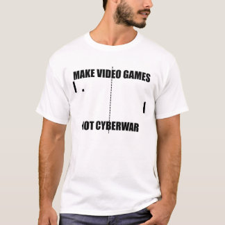 Faites le T-shirt de cyberguerre de jeux vidéo pas