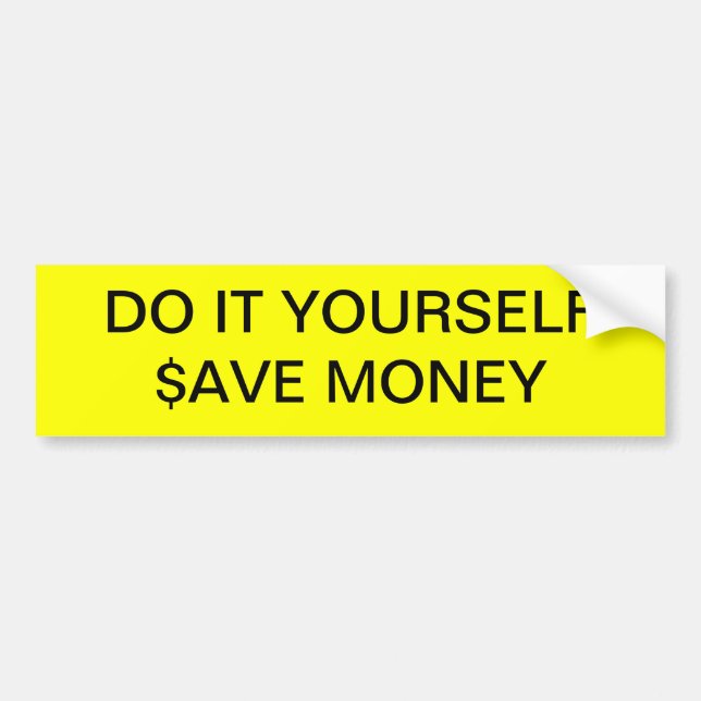 FAITES-LE VOUS-MÊME ~ 11" x 3" Sticker pare-chocs (Devant)