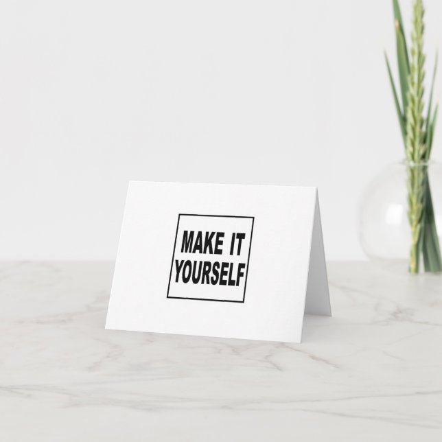 Faites-le vous-même Carte de note personnalisée (Devant)
