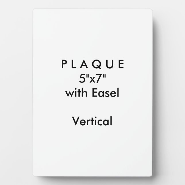 Faites-le vous-même - Plaque 5x7 avec Easel (Devant)