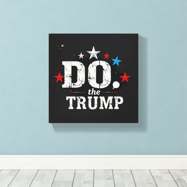 Faites l'impression en toile étirée de Trump (Insitu (Plancher de Bois))