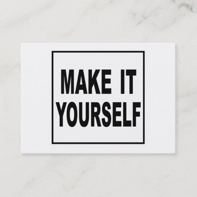 Faites-lui vous-même les cartes de visite faits (Devant)