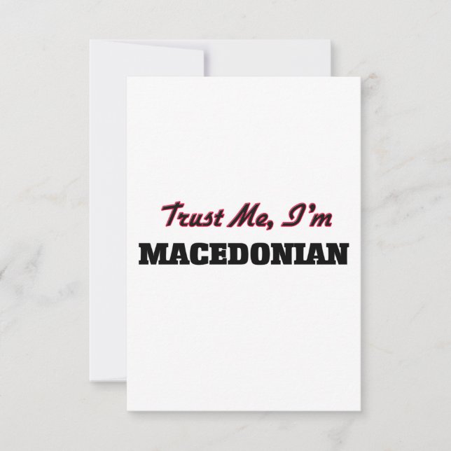 Faites-moi confiance Je suis Macédonien (Devant)
