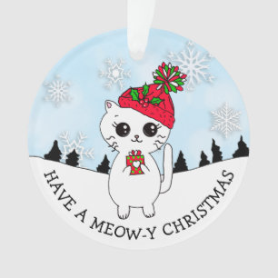 Faites un dessin de chat Kitty de Noël moelleux