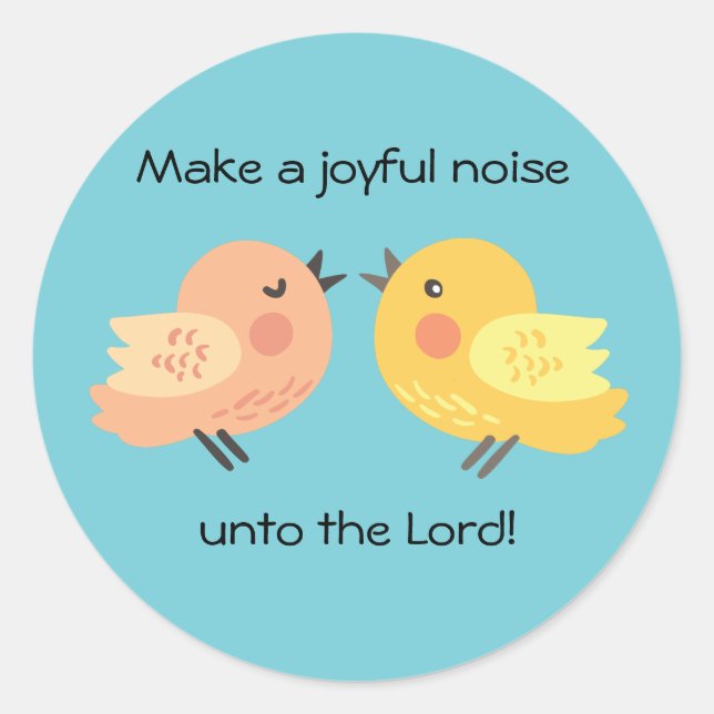 Faites un Sticker pour petits oiseaux de bruit joy (Devant)