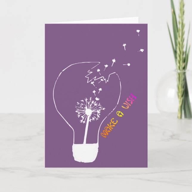 Faites une Carte d'Anniversaire Souhaite. Dandelio (Devant)