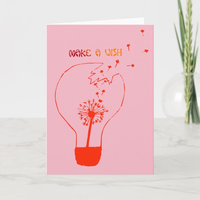 Faites une Carte d'Anniversaire Souhaite. Pink Dan (Devant)