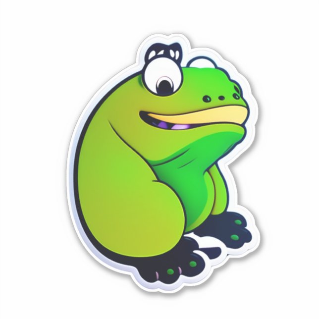 Faites votre marque avec l'art Sticker Froggy (Devant)