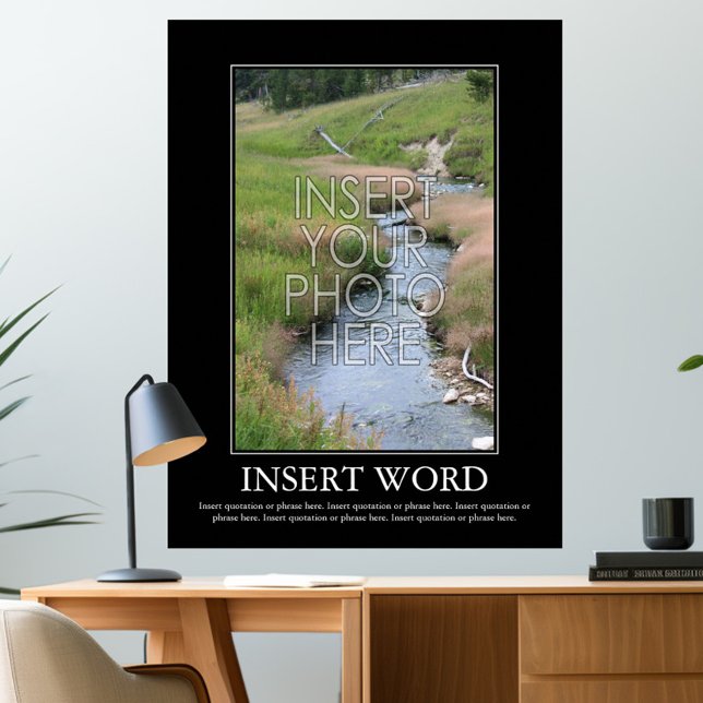 Faites votre propre affiche de motivation (Create your own motivational poster - add a photo and word with a definition or other text)