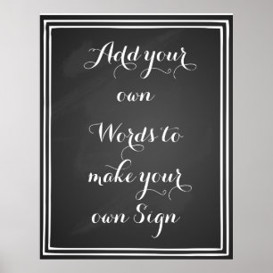 Faites votre propre affiche de tableau pour votre 