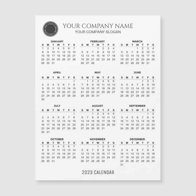 Faites votre propre carte magnétique Calendrier En (Devant)
