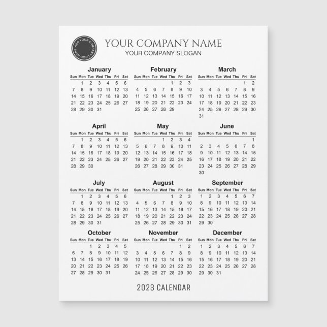 Faites votre propre carte magnétique Calendrier En (Devant)