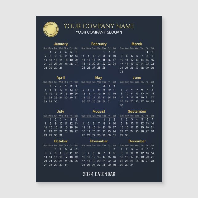 Faites votre propre carte magnétique Calendrier En (Devant)