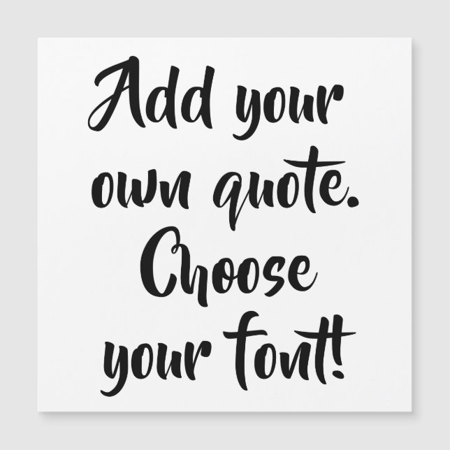 Faites votre propre devis carte magnétique personn (Devant)