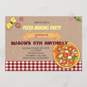 Faites votre propre invitation de partie de pizza