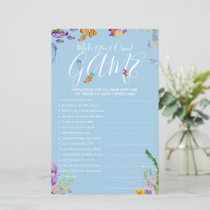 Faites votre propre jeu sous le Baby shower marin