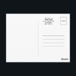 Faites votre propre Modèle de carte postale<br><div class="desc">Créez votre propre carte postale avec un modèle préfabriqué pour l'arrière dans lequel vous pouvez customiser les adresses de l'expéditeur et du destinataire. L'avant est noir et laissé pour vous de concevoir!</div>